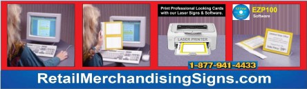 EZ Print PC-Laser Card-Retail Sign Making Software for Laser Signs and Tags